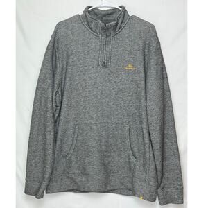 Quiksilver Waterman Men’s XL Gray 1/4 Zip Kangaroo Pocket Long Sleeve Pullover